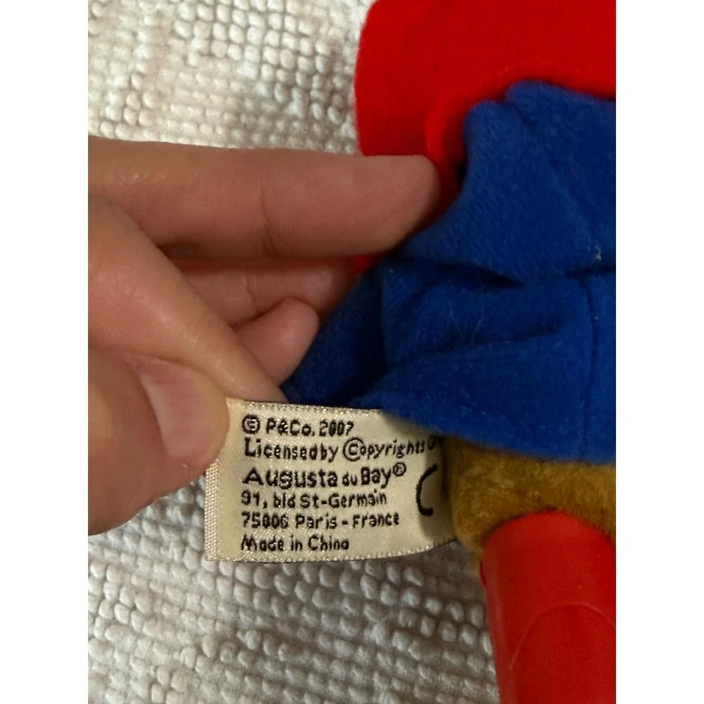Paddington Bear Plush 2007 Augusta du Bay Blue Coat Red Hat Boots 5 Inch